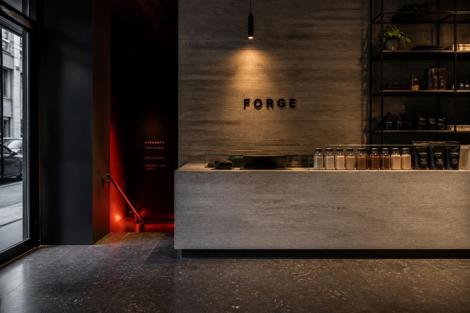 Boutique Fitness Concept — Fuel Bar — entrance and reception