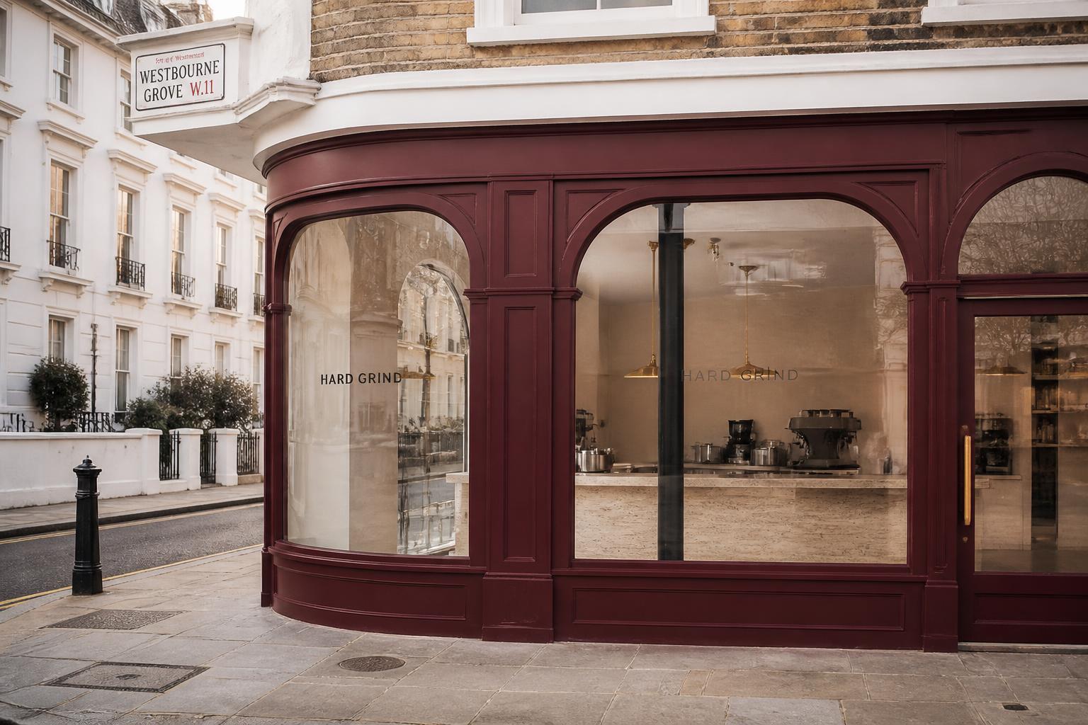 Premium Coffee Concept — Shopfront — threshold and signage