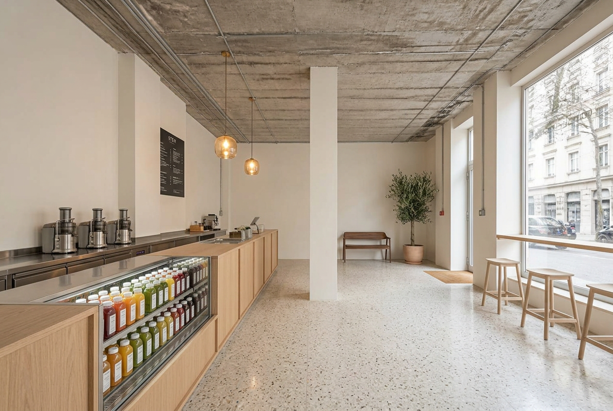 Speciality juice bar flagship — concept